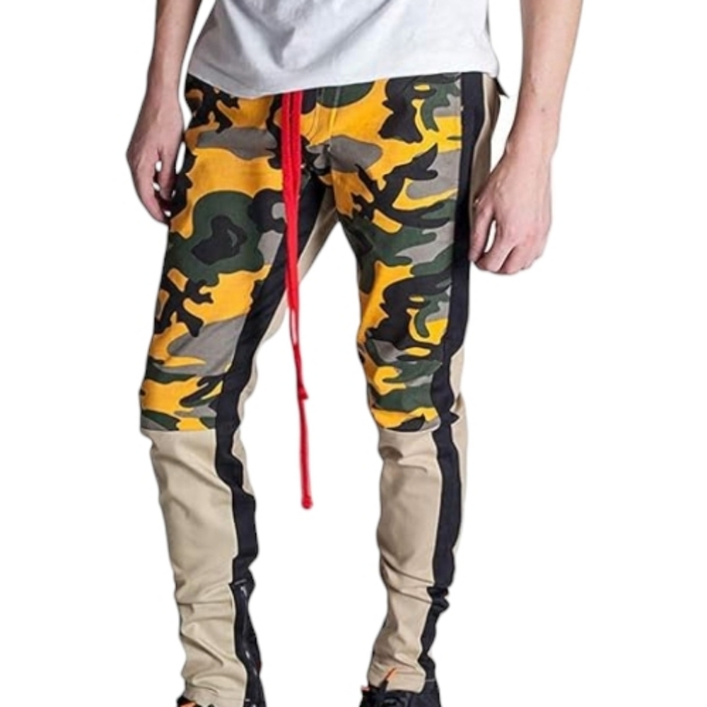 KDNK Skinny Tapered Camo Ankle Zip Jogger Style Skinny Jeans Size Small Men 30 - Picture 1 of 7